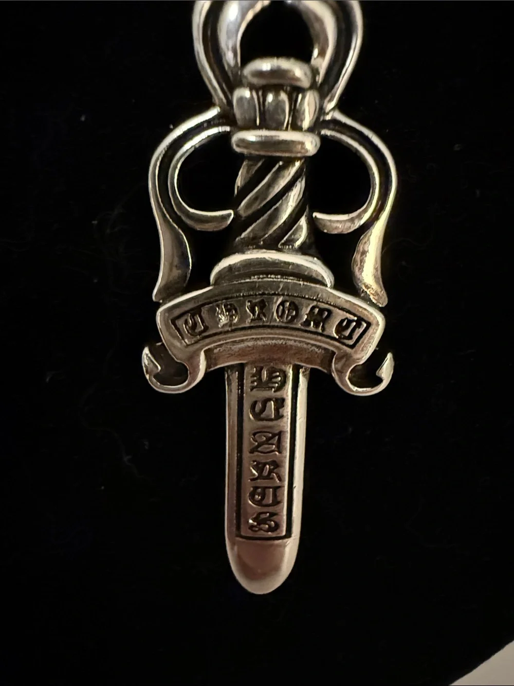 Chrome Hearts Silver Sword Pendant Necklace